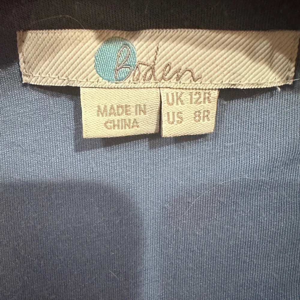 BODEN โค๏ธ Emory Knit Jersey Dress in Fallen Blossom Blue Print Size 12 Cotton,EUC - Picture 8 of 8